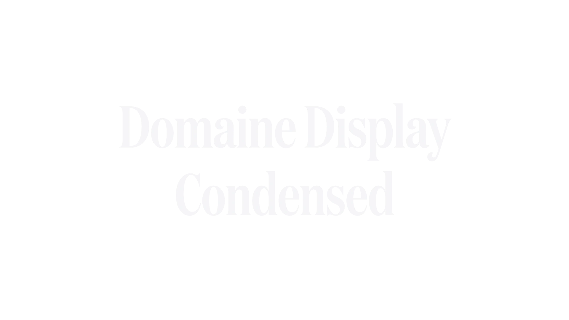 Domaine Display Condensed